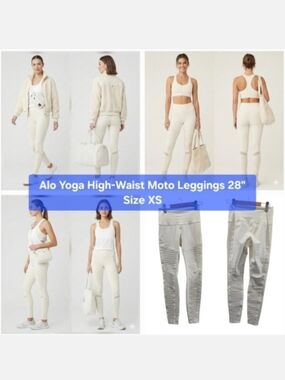 Alo Yoga High-Waist Moto Leggings 28" Size XS